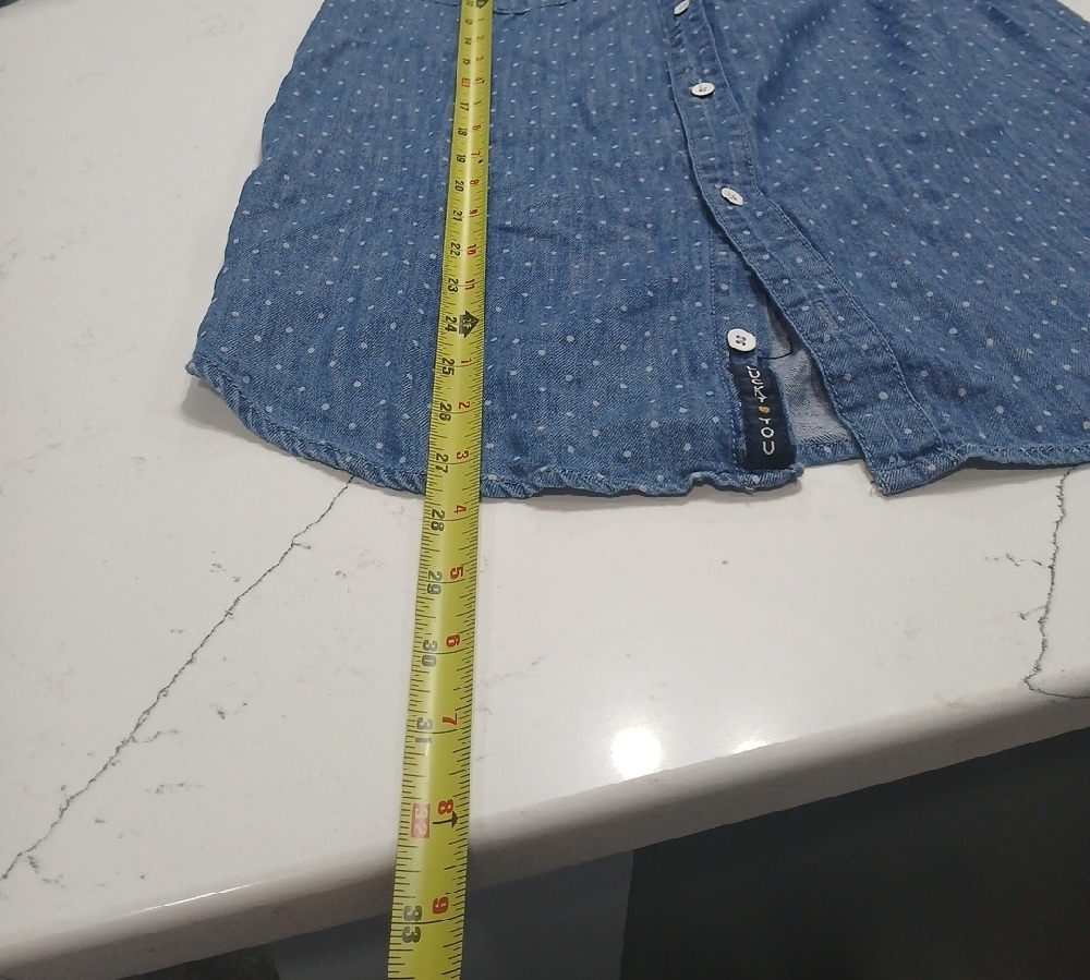 Lucky Brand Women's Blue Patterned Button Down Shirt Sz Small Pre-owned - Picture 10 of 10